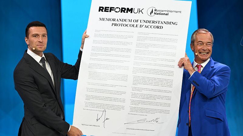 Los ultras Farage y Bardella firman un pacto contra la inmigración irregular en el canal de la Mancha