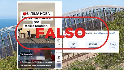 No son migrantes cruzando de Marruecos a Melilla en la actualidad, son im�genes del 30 de julio