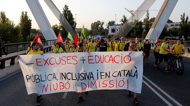 La vaga docent marca l'inici del curs amb protestes arreu de Catalunya