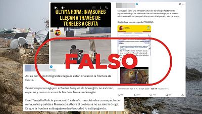 No son migrantes llegando a trav�s de t�neles a Ceuta, son im�genes grabadas en Marruecos