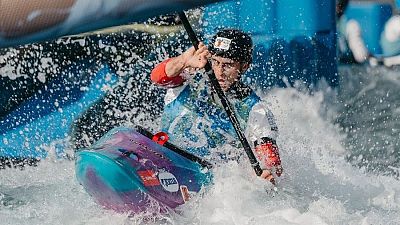 David Llorente se cuelga el bronce en contrarreloj de kayak cross en el Mundial