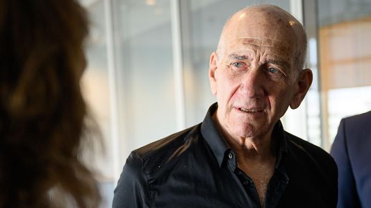 El exprimer ministro israel�, Ehud Olmert, habla en exclusiva con RTVE Noticias