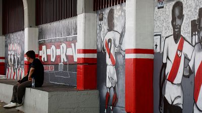 Vista del exterior del estadio de Vallecas.