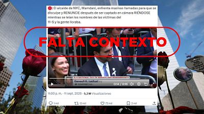 El alcalde de Nueva York no se r�e de las v�ctimas del 11S en este v�deo, saludaba a una congresista