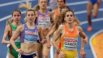 Marta Garc�a durante la segunda ronda de clasificaci�n para la final de los 3000 metros