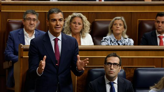 El presidente del Gobierno, Pedro S�nchez, interviene durante la sesi�n de control del Congreso del pasado mi�rcoles.