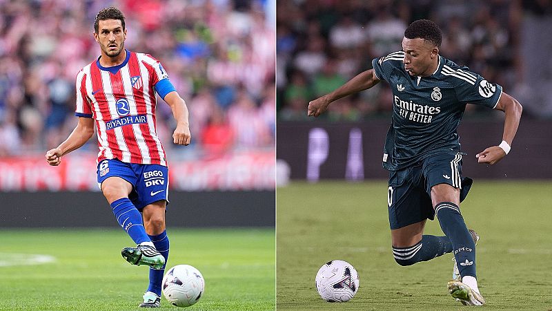 Koke y Mbappe durante la jornada 6 de Liga, precedente del derbi madrile�o Atl�tico de Madrid-Real Madrid.
