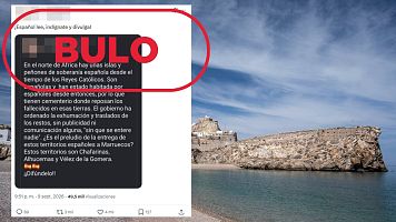 Mensaje que dice que el Gobierno ha ordenado sin comunicaci�n una exhumaci�n con el sello bulo sobre una imagen de fondo del pe��n de V�lez