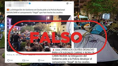 La Delegaci�n del Gobierno y la Polic�a Nacional no han ordenado el desalojo de una acampada vecinal en Ceuta
