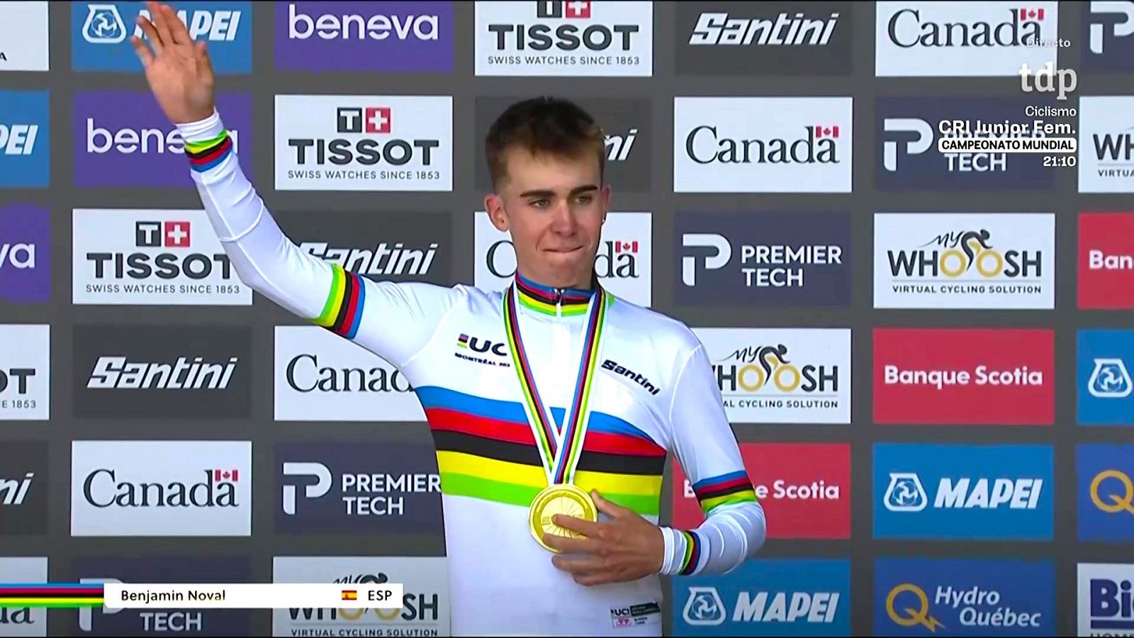 Benjamín Noval, campeón del mundo júnior de contrarreloj 2026