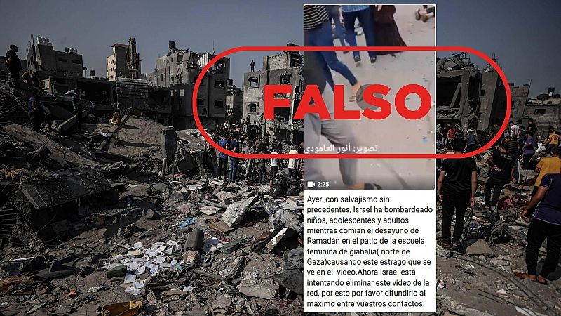 Este bombardeo de Israel contra una escuela en Gaza es real, pero no es actual: ocurrió en 2023