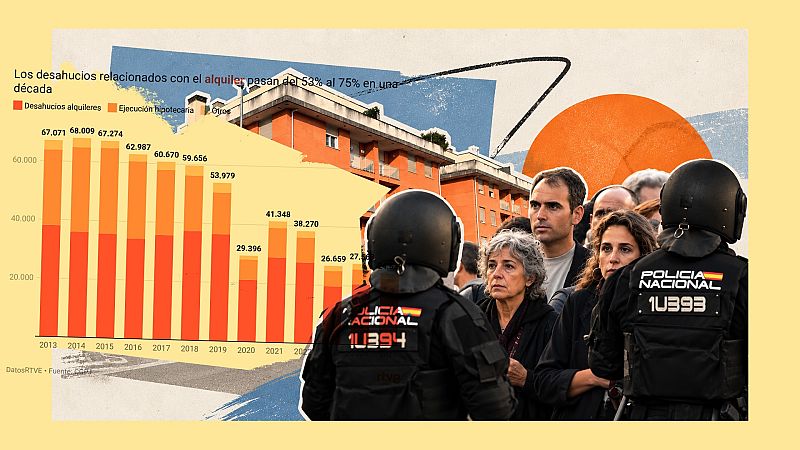 Los datos de los desahucios en España: tres de cada cuatro son alquileres