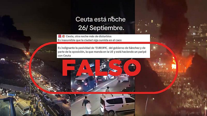 Este vídeo no muestra disturbios en Ceuta el 26 de septiembre, es Marruecos en julio