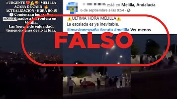 Mensajes de redes que difunden un v�deo de migrantes dirigi�ndose a la frontera de Melilla del 30 de julio como si fuera actual