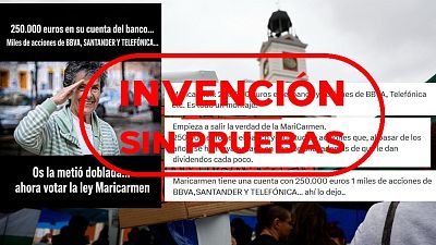 No hay pruebas de que Maricarmen tenga "250.000 euros en el banco" ni "miles de acciones"
