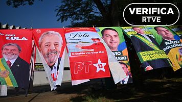Pancartas electorales de los candidatos de las elecciones presidenciales de Brasil