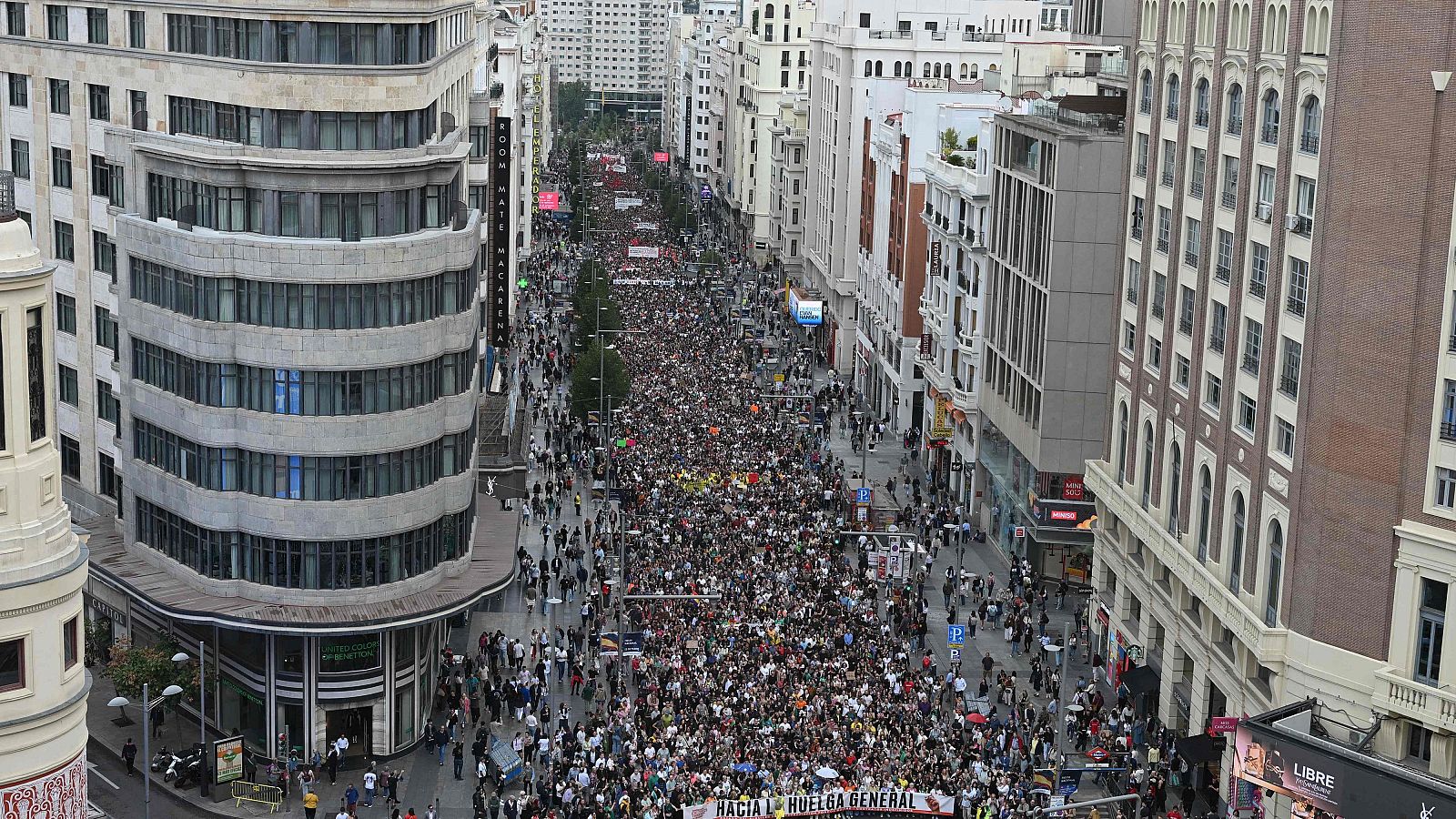Manifestación masiva en Madrid por la vivienda