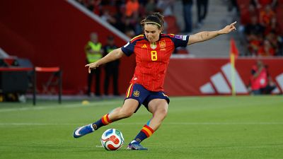 Mariona Caldentey, en un partido con la selecci�n espa�ola