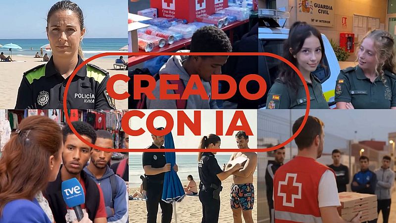 La IA para desinformar sobre la crisis migratoria en Ceuta y desprestigiar a Policía, Cruz Roja o TVE
