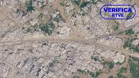 Una imagen de sat�lite de 2026 que muestra la destrucci�n en el municipio palestino de Bani Suheila