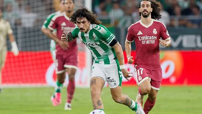 El defensa del Betis H�ctor Beller�n durante el partido de la cuarta jornada de LaLiga que Real Betis y Real Madrid