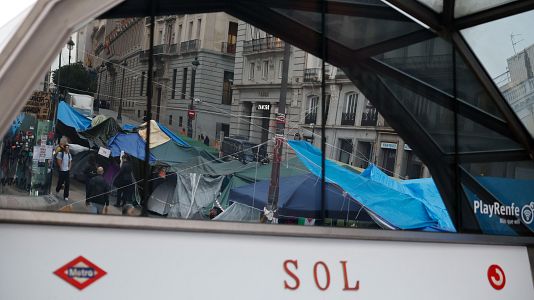El futuro de la acampada, a la espera de la decisi�n judicial