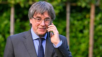El expresidente de la Generalitat Carles Puigdemont, en Waterloo.