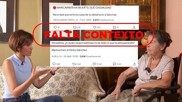 El v�deo de TVE recortado para manipular las palabras de Maricarmen: culp� a S�nchez, Ayuso y Almeida