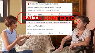 El v�deo de TVE de Maricarmen que culpa a S�nchez de su desahucio est� recortado: tambi�n se�ala a Ayuso y Almeida