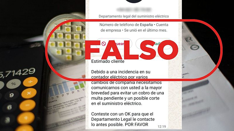 No respondas a este mensaje que alerta de una incidencia en tu contador eléctrico, es un fraude