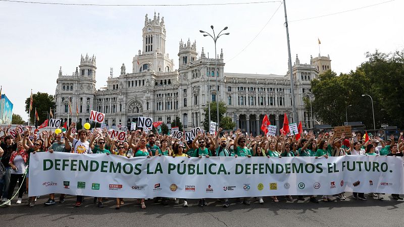 Una manifestaci�n en defensa de la educaci�n p�blica en Madrid el 27 de septiembre de 2026