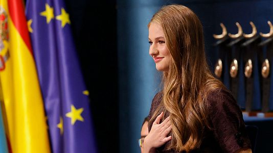 La princesa Leonor durante la ceremonia de entrega de 2025