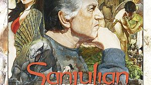 Detalle del cartel del documental 'San Juli�n: El poder de la ilustraci�n', de David P�rez Sa�udo, realizado por el propio artista