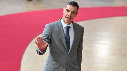 Imagen del presidente del Gobierno, Pedro S�nchez, este jueves en Bruselas