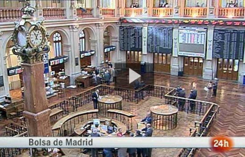 La crisis financiera tiñe de rojo los 35 valores del Ibex a media sesión