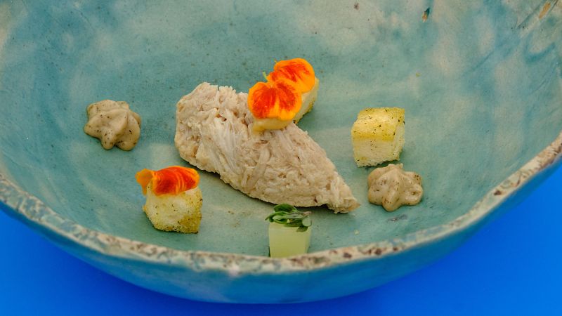 Receta de guiso de conejo con caldo de tomillo de MasterChef Celebrity Legends