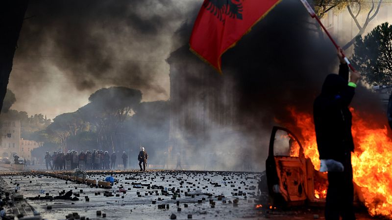 Protestas en Albania