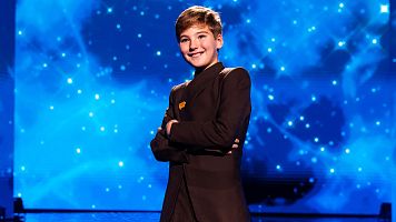 Lucas Paulano, durante uno de los ensayos de "Cuore bello" en Eurovisi�n Junior 2026