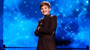 Lucas Paulano, durante uno de los ensayos de "Cuore bello" en Eurovisi�n Junior 2026