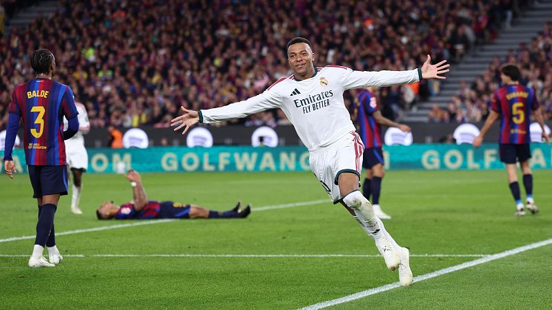 El Real Madrid asalta el Camp Nou con un doblete de Mbappé en un Clásico trepidante