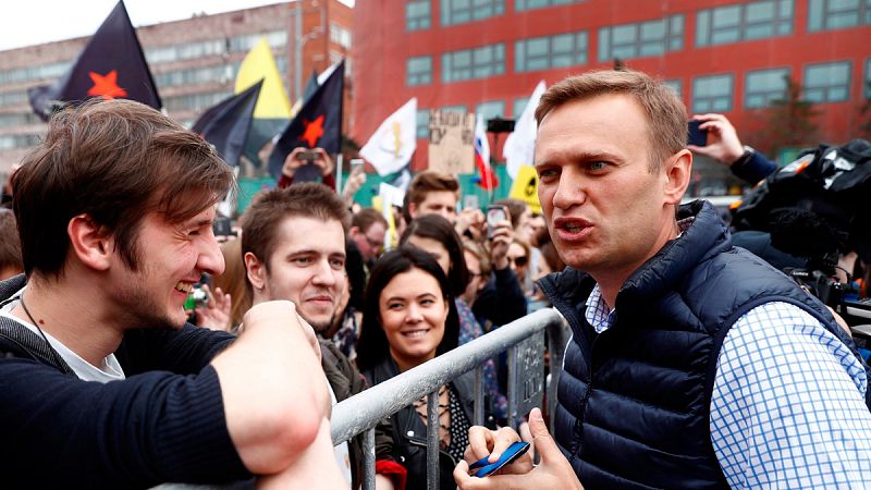 El líder opositor ruso Navalni, en libertad tras ser detenido en una manifestación contra Putin