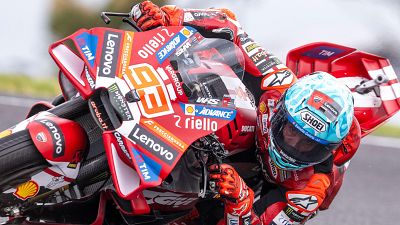 Marc M�rquez durante la carrera al sprint en el GP de Australia 2026.