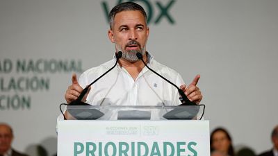 El l�der de Vox, Santiago Abascal, presenta a los candidatos del partido para las elecciones del 29N en Talavera de la Reina