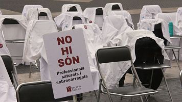 Acci� protesta d'una de les protestes de Metges de Catalunya