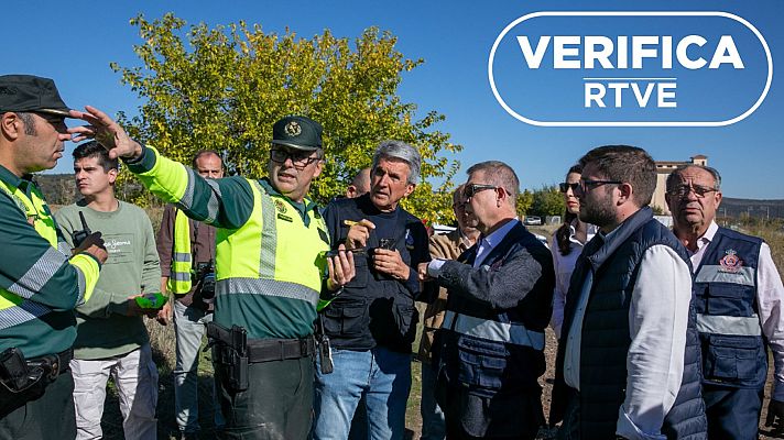 Agentes de la Guardia Civil en el lugar del accidente ferroviario de Urda (Toledo), con sello 'VerificaRTVE'