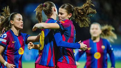 El Bar�a se da un fest�n de Champions ante el Koge en Dinamarca en el partido 100 de Hansen