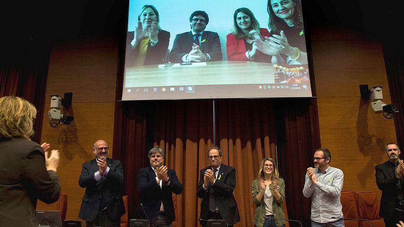 Puigdemont: Torra convocará elecciones en cinco meses si el Estado "sigue la persecución"