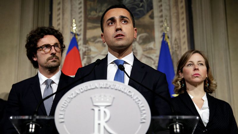 El Movimiento Cinco Estrellas y la Liga anuncian un acuerdo para impulsar un Gobierno en Italia
