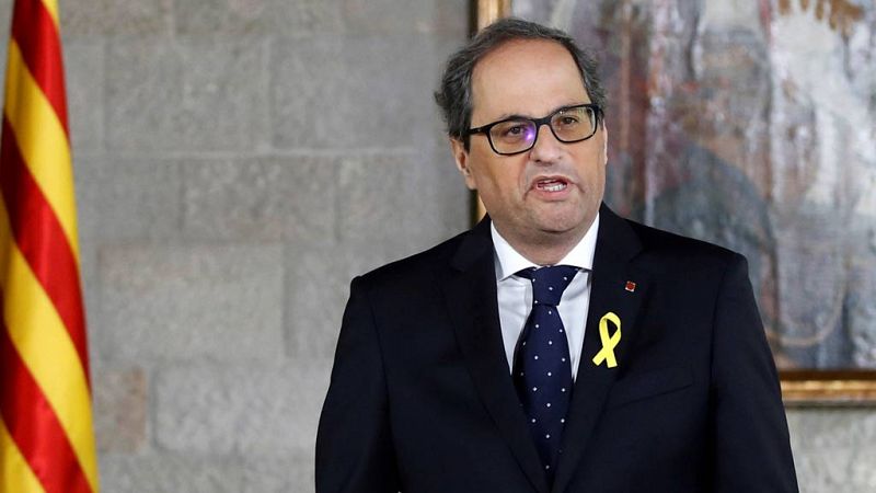 Torra promete el cargo de president de la Generalitat sin aludir a la Constitución ni al rey