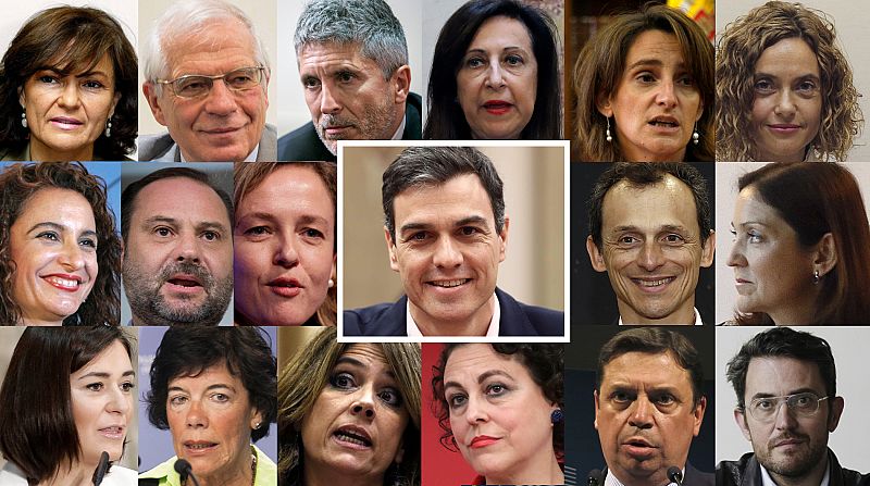 Las caras del Gobierno de Pedro Sánchez